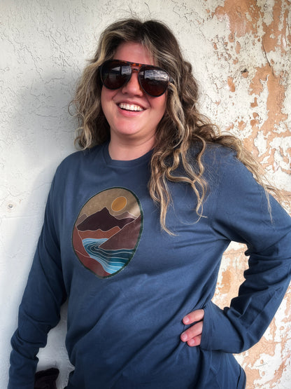 *PREORDER* Radiance Unisex Long Sleeve in Deep Washed Blue