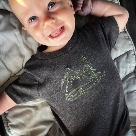 *PREORDER* Ascend Baby Tee in Heathered Charcoal