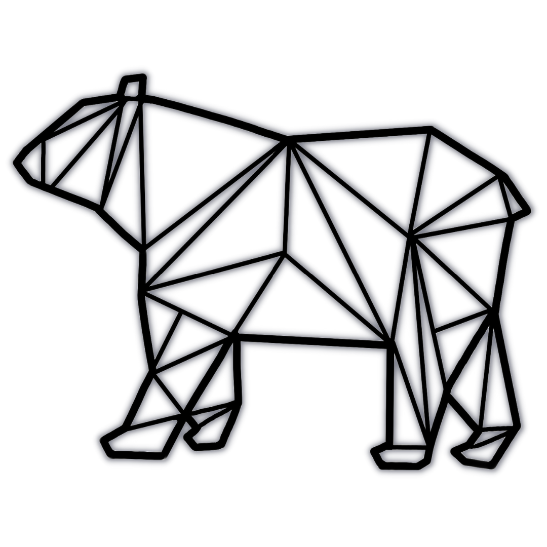 Geometric Bear Decal - Contour Creative