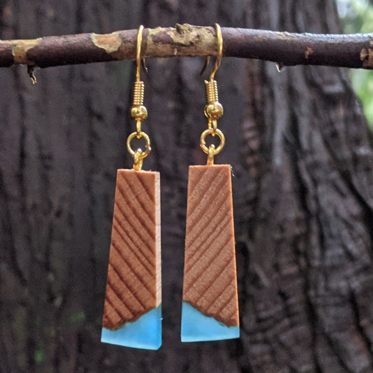 Wood & Resin Earrings #2309 - Contour Creative