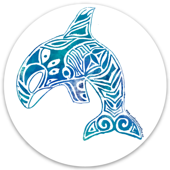 Orca Sticker - Contour Creative