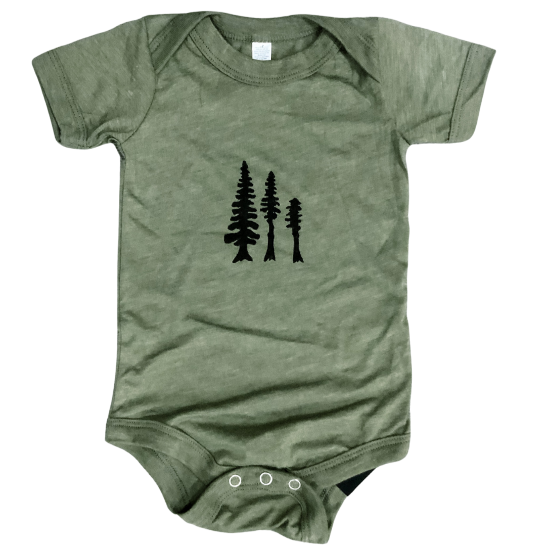 Tall Trees Baby Onesie - Contour Creative