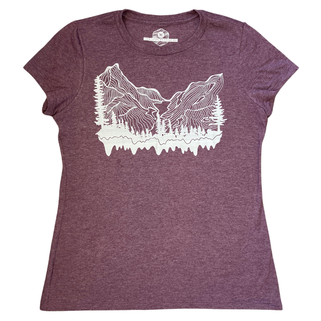 Moraine Ladies Tee in Heathered Eggplant