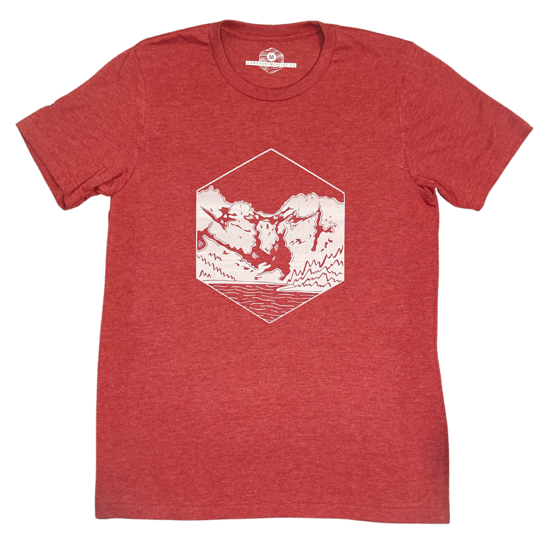 Victoria Unisex Tee in Heathered Cherry