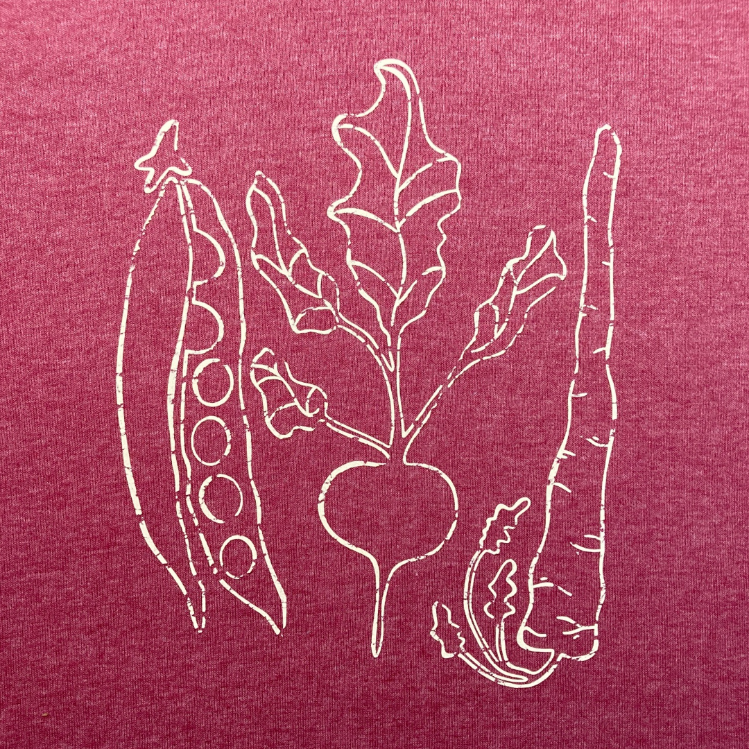 Custom Veggies Print in Cream