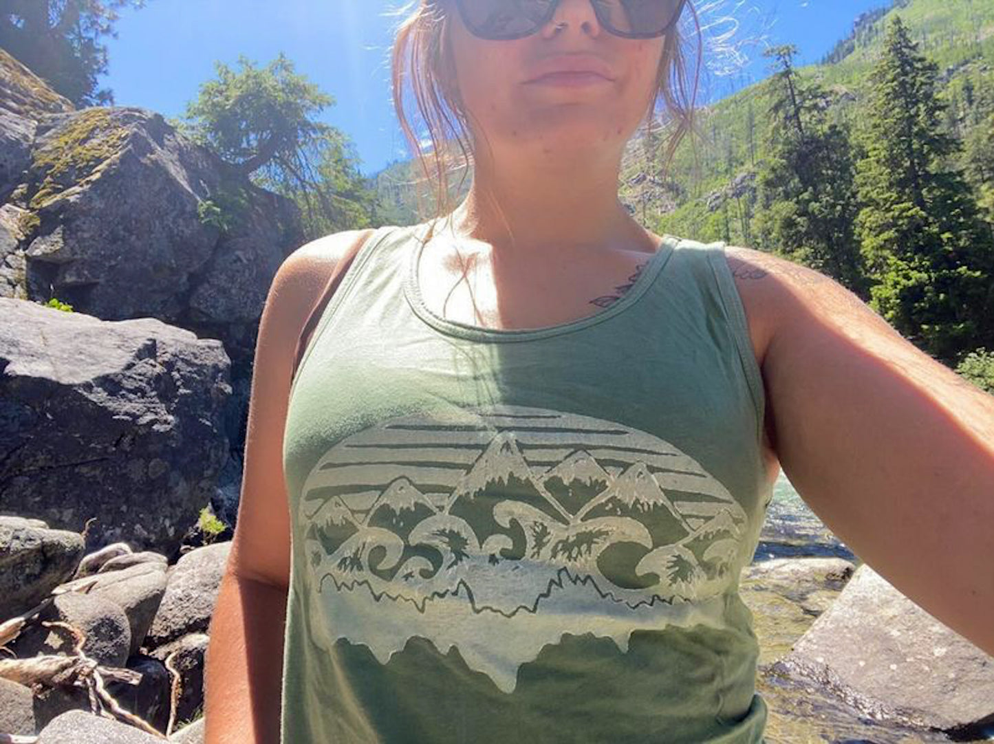 Mountains & Water Unisex Soft Tank - Contour Creative