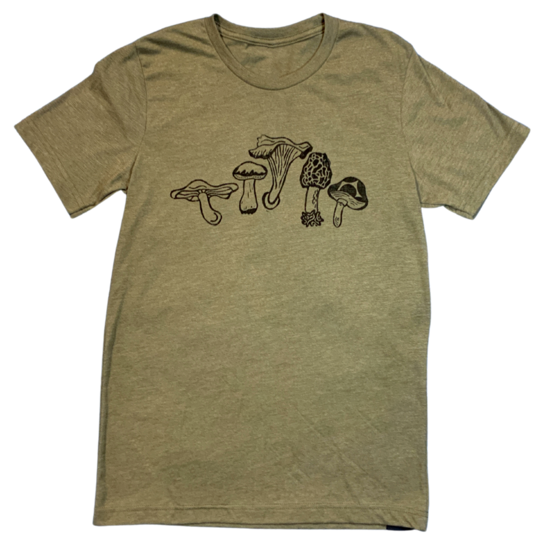 Fungi Unisex Olive Tee - Contour Creative