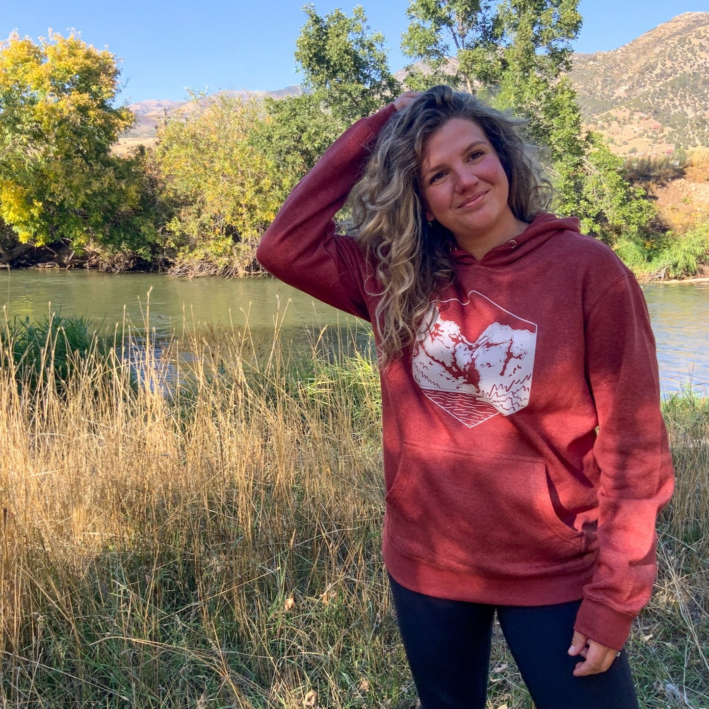 Victoria Unisex Hoodie in Rust - Contour Creative