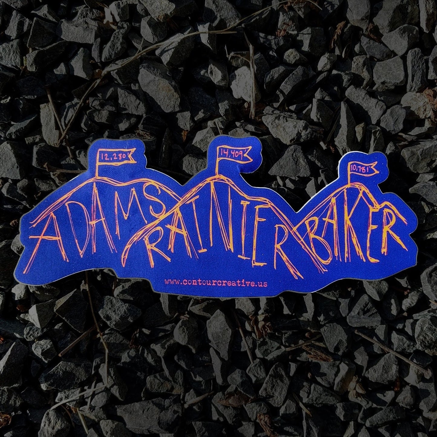Washington Peaks Sticker - Contour Creative