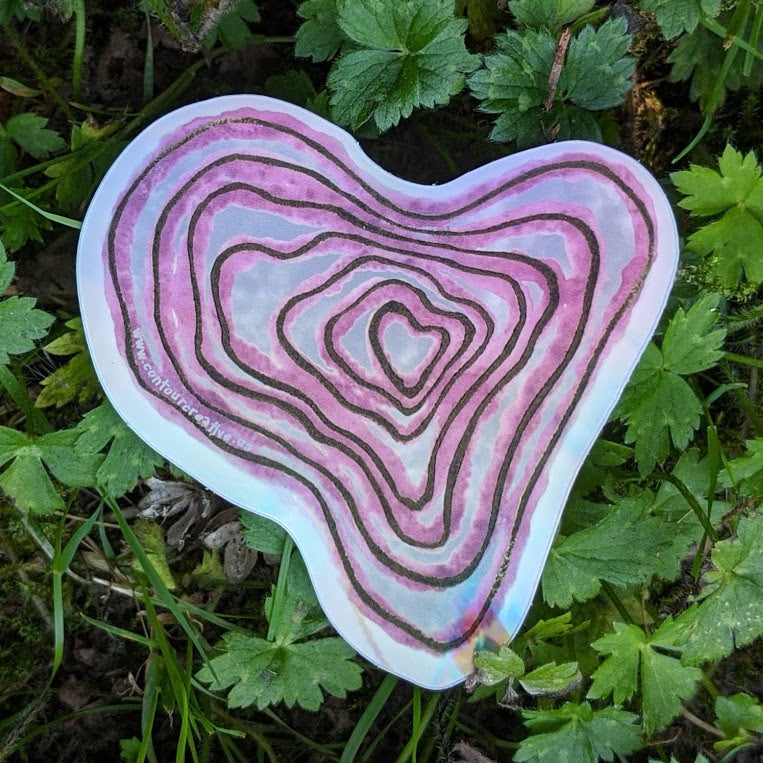 Contour Heart Holographic Sticker - Contour Creative