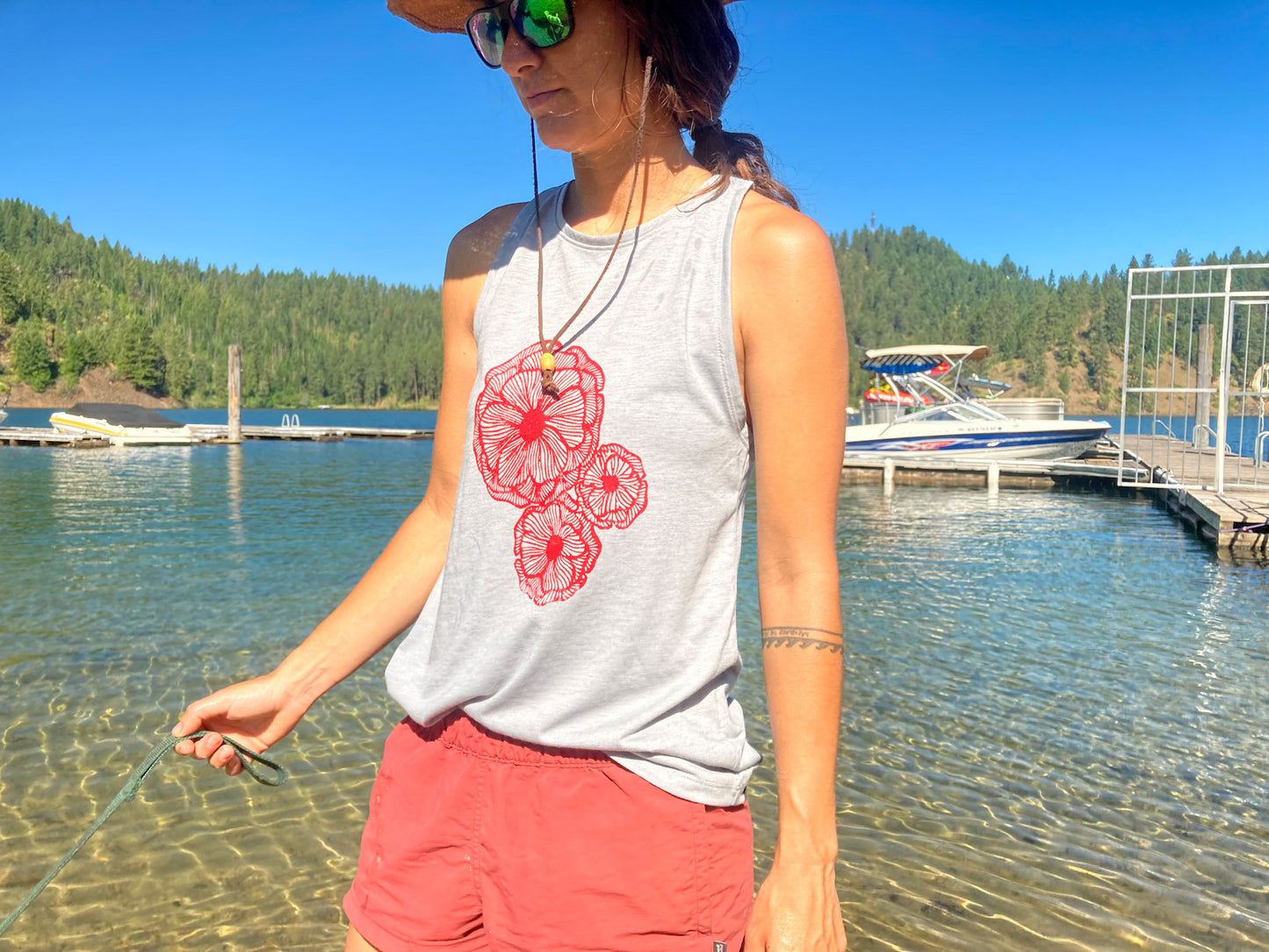 Poppies Ladies Performance Tank - Contour Creative