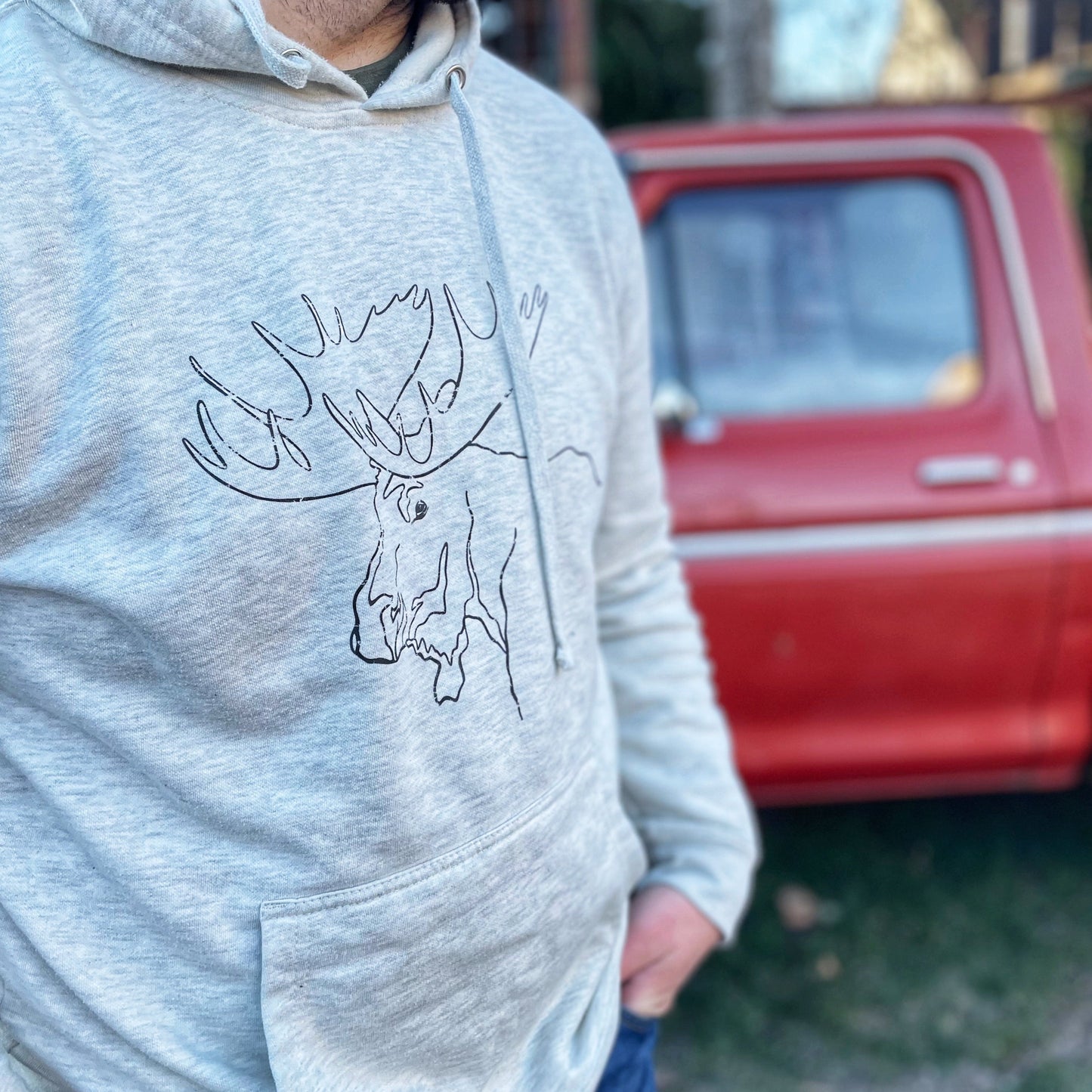 Mr. Moose Unisex Hoodie in Creamed Heather