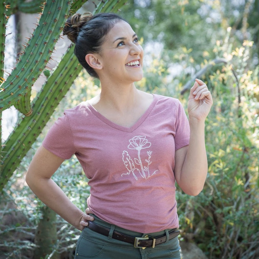 Botanical Ladies V Tee - Contour Creative