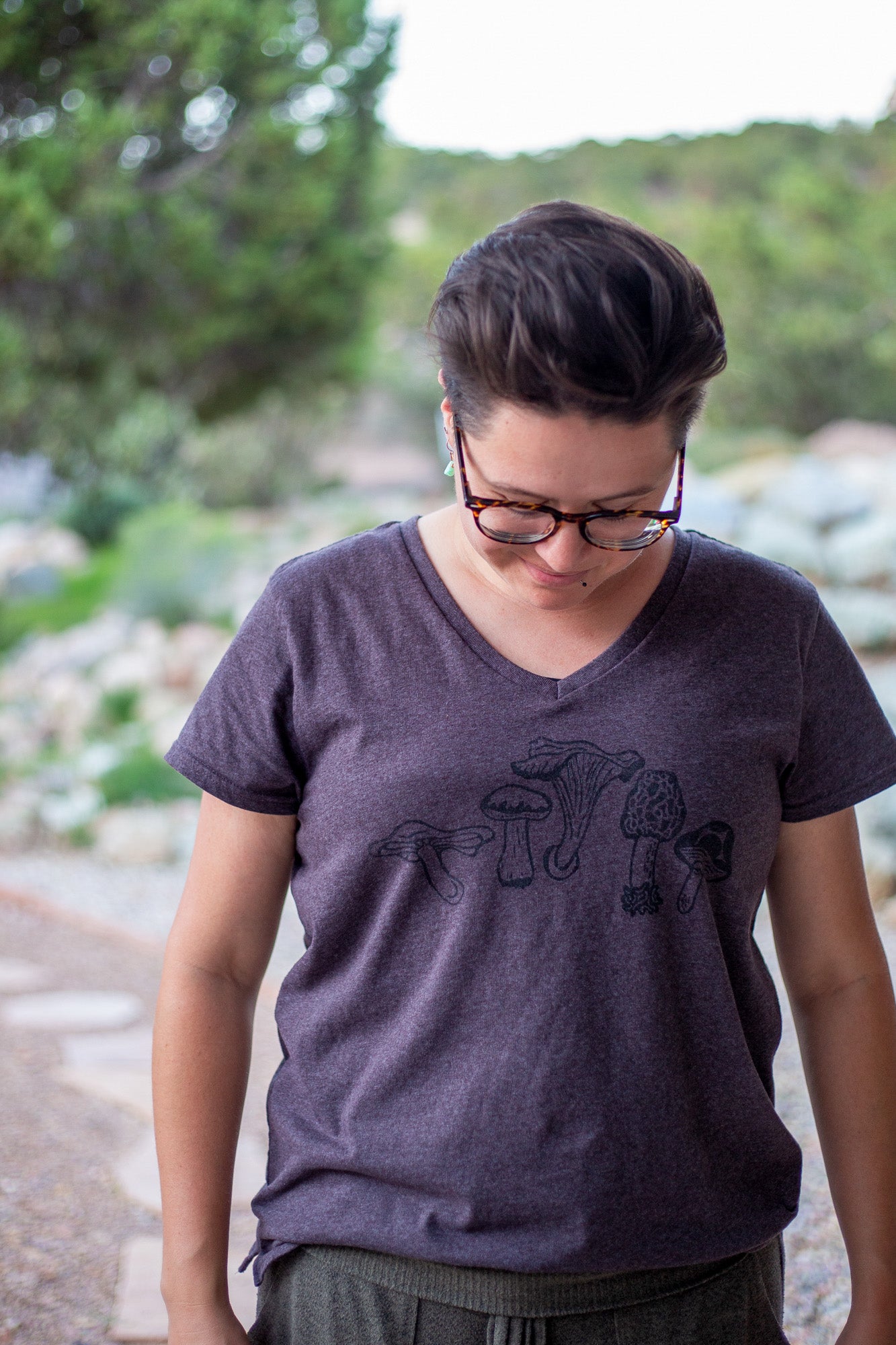 Fungi Ladies Recycled V Tee - Contour Creative