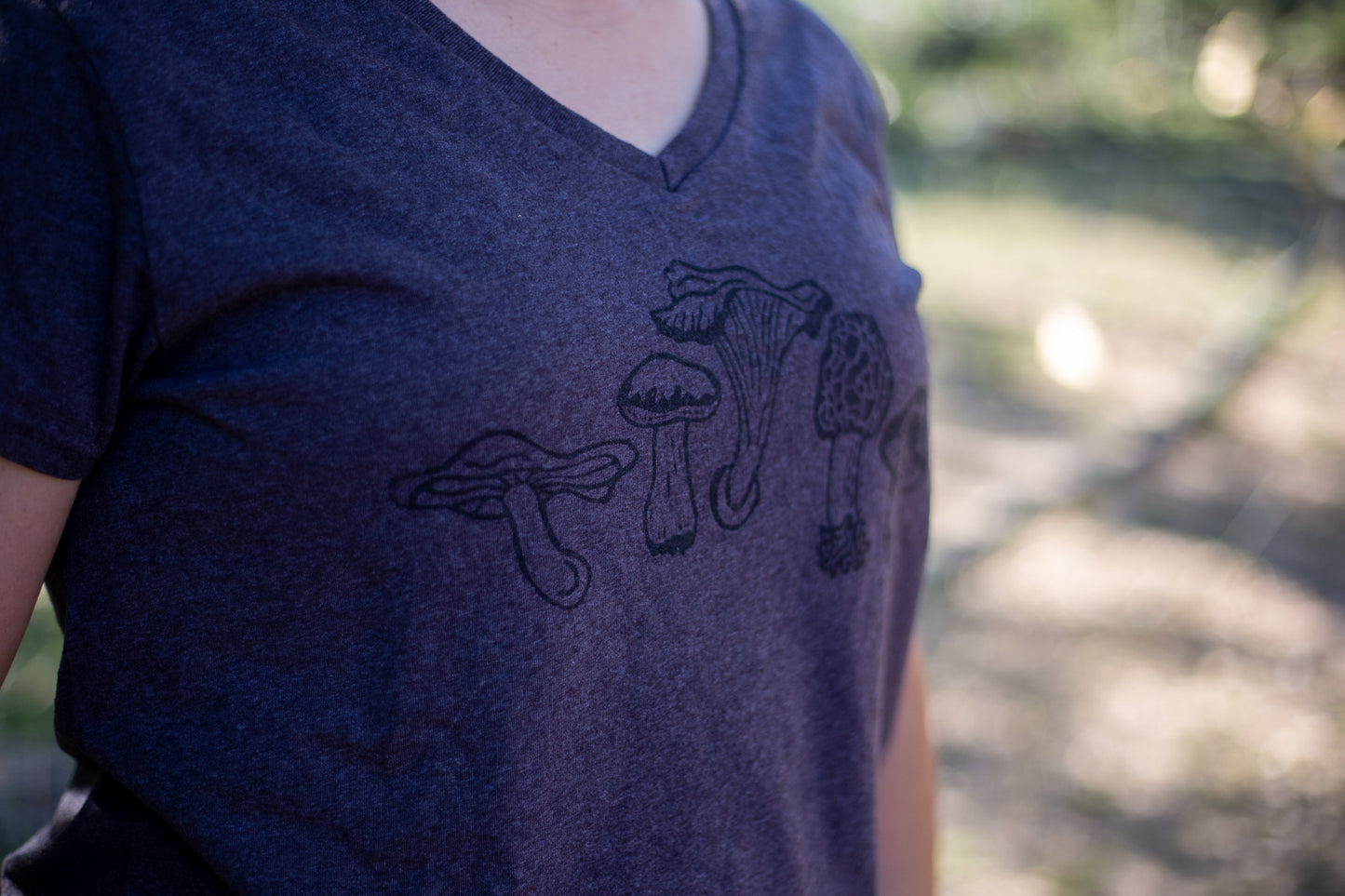 Fungi Ladies Recycled V Tee - Contour Creative