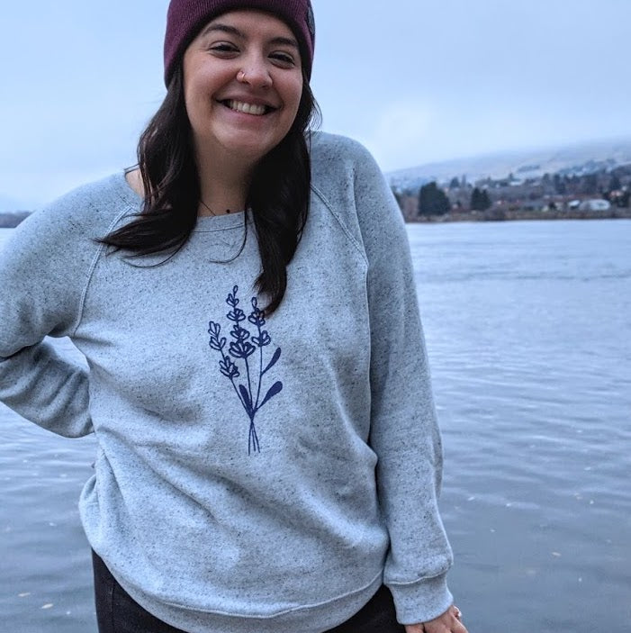 Lavender Ladies Cozy Sweatshirt - Contour Creative