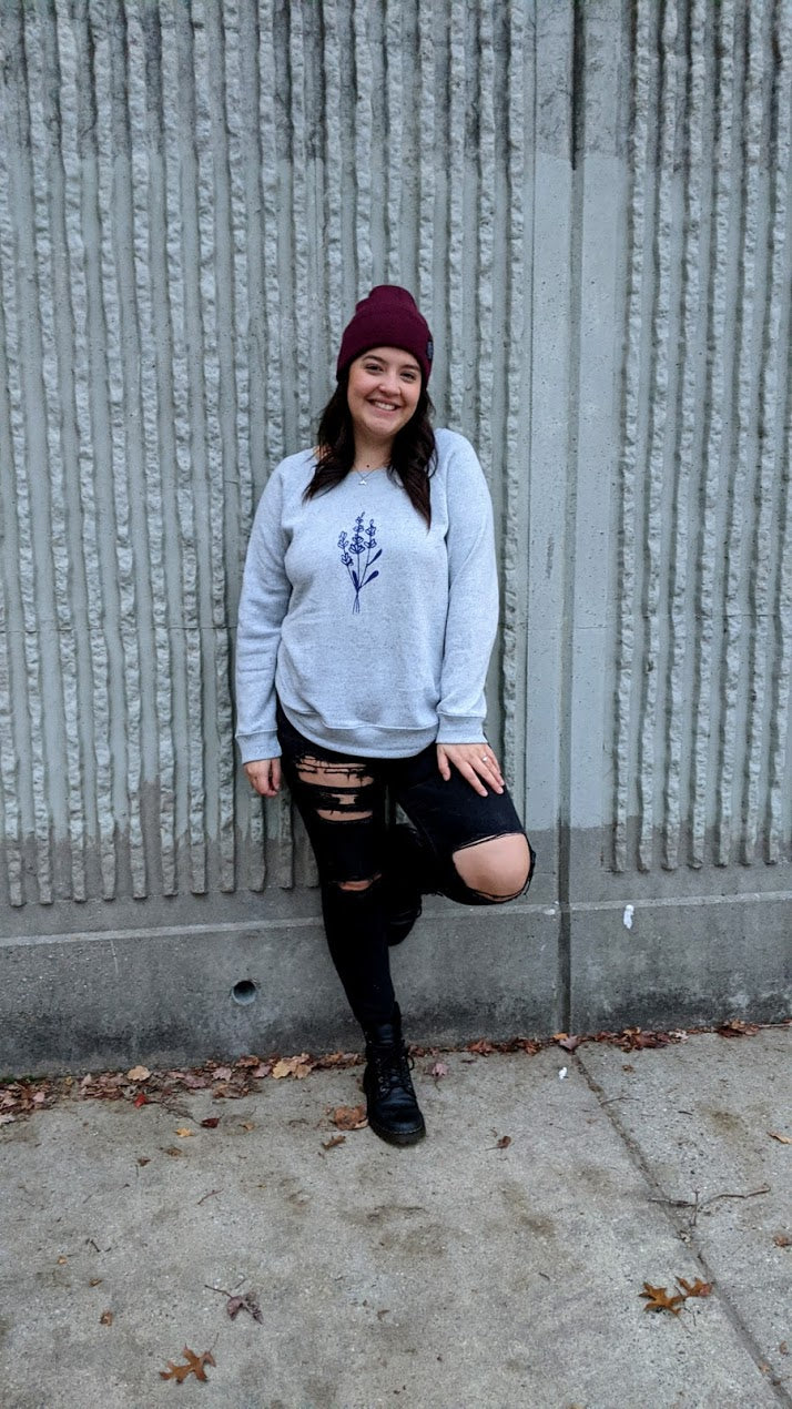 Lavender Ladies Cozy Sweatshirt - Contour Creative