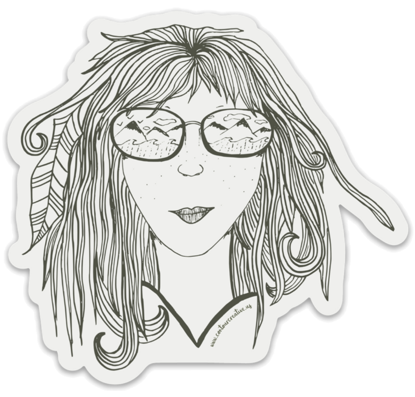 Adventure Girl Sticker - Contour Creative