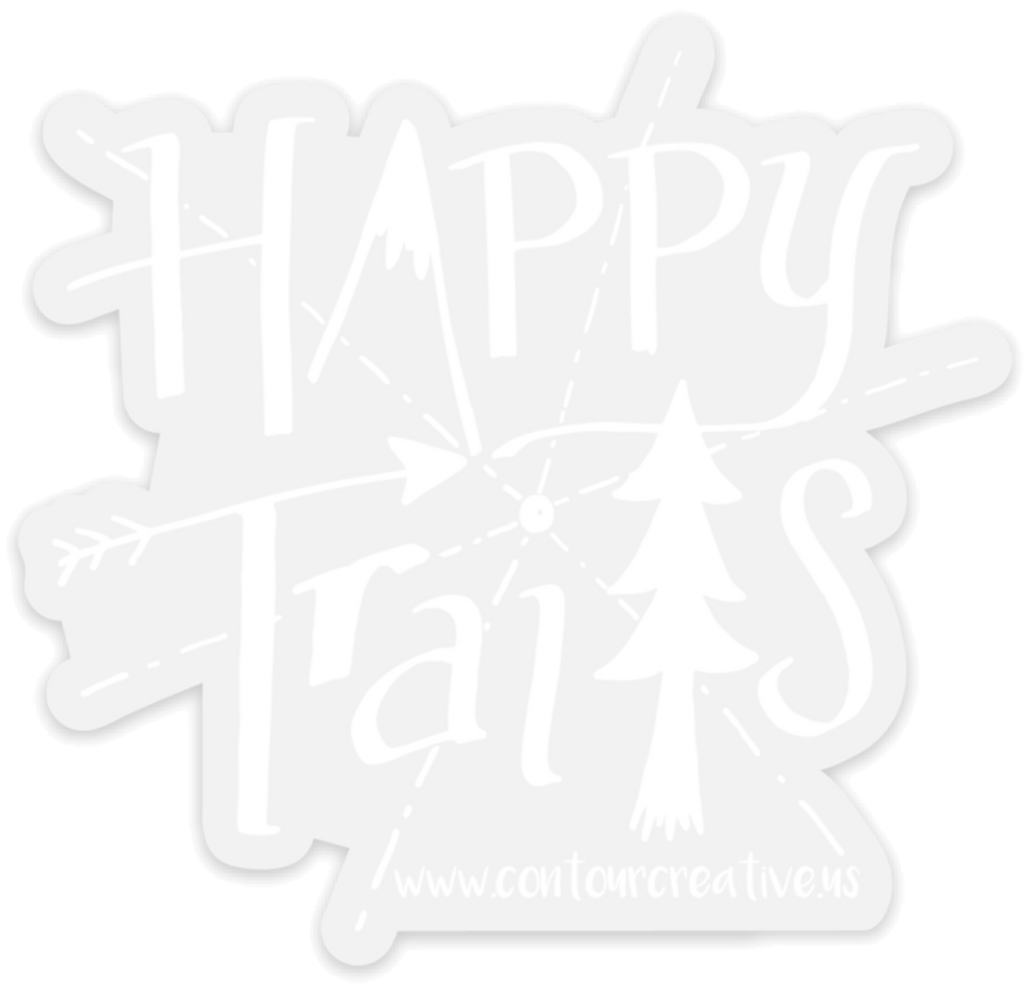 Happy Trails Sticker - Contour Creative