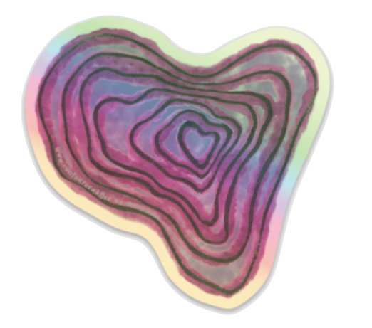 Contour Heart Holographic Sticker - Contour Creative