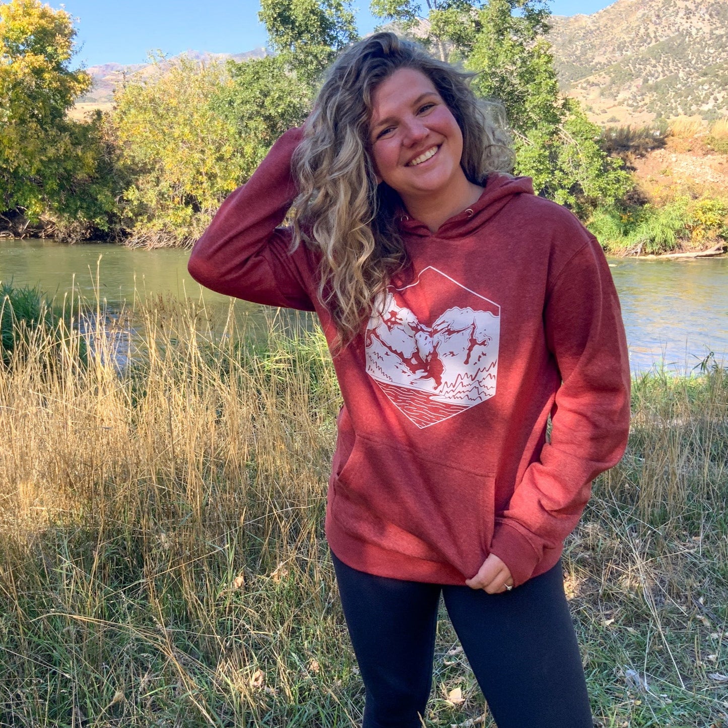 Victoria Unisex Hoodie in Rust - Contour Creative