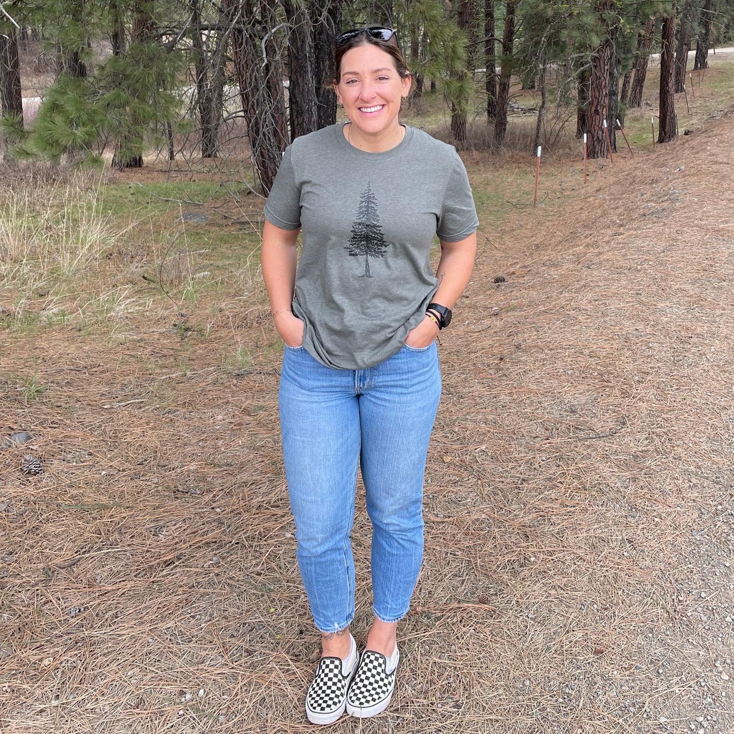 Tree Unisex Tee in Smoky Laurel