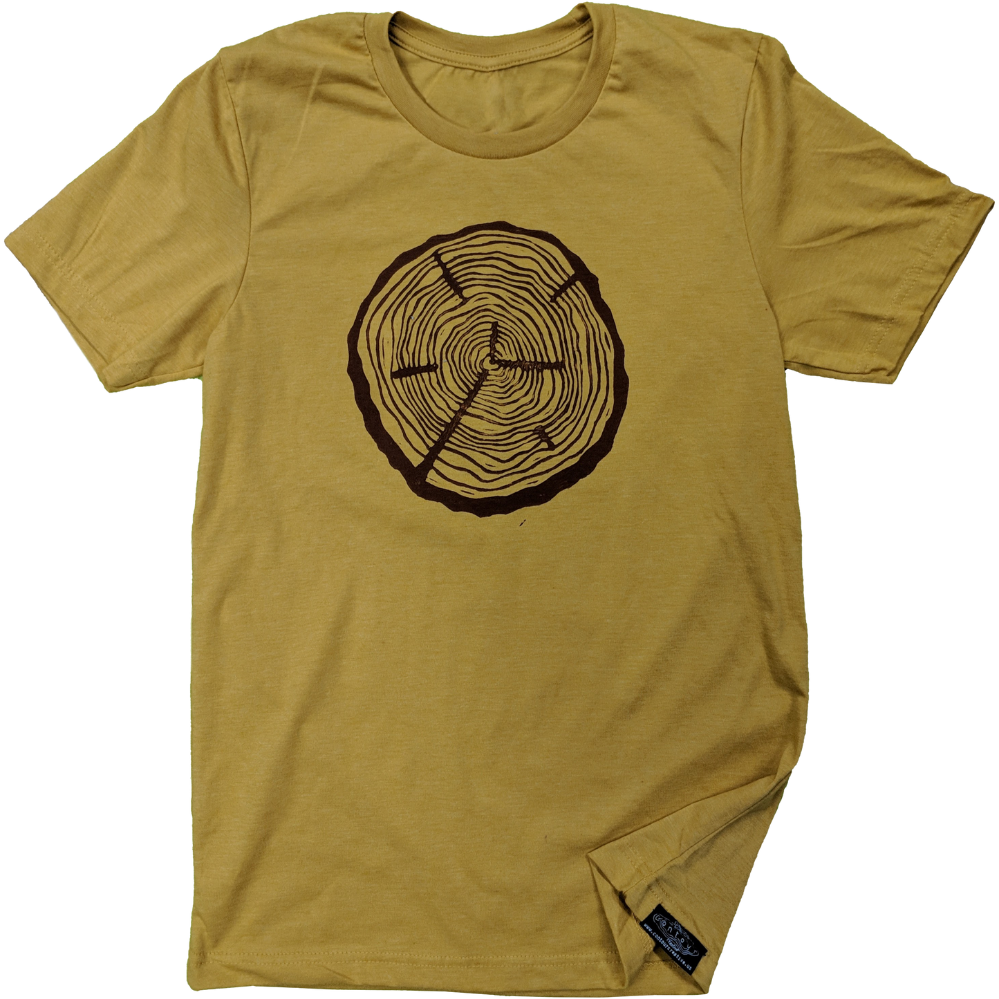 Log Round Mustard Tee - Contour Creative