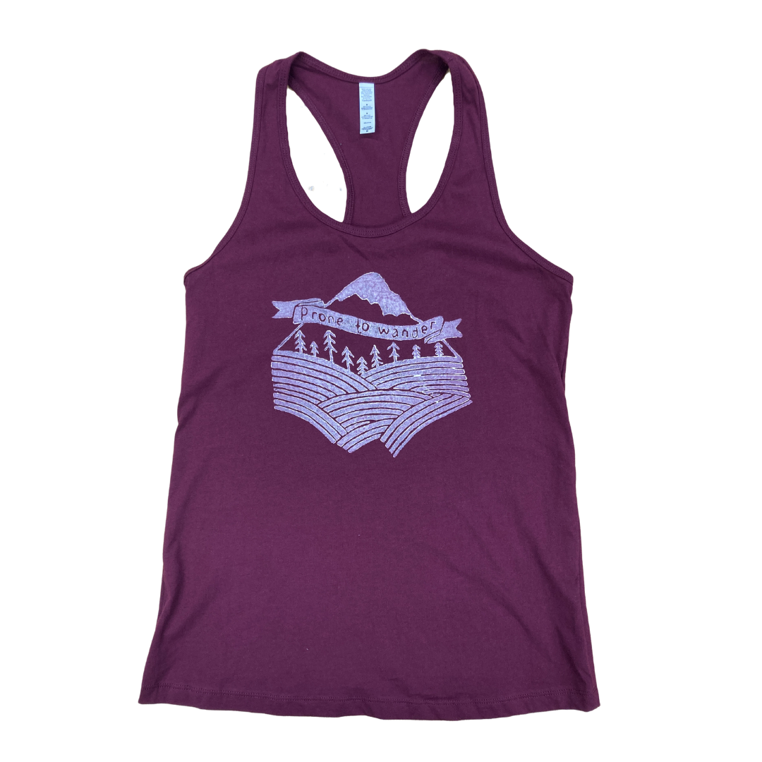 *SPECIAL AUCTION* Prone to Wander Ladies Racer Tank - Contour Creative