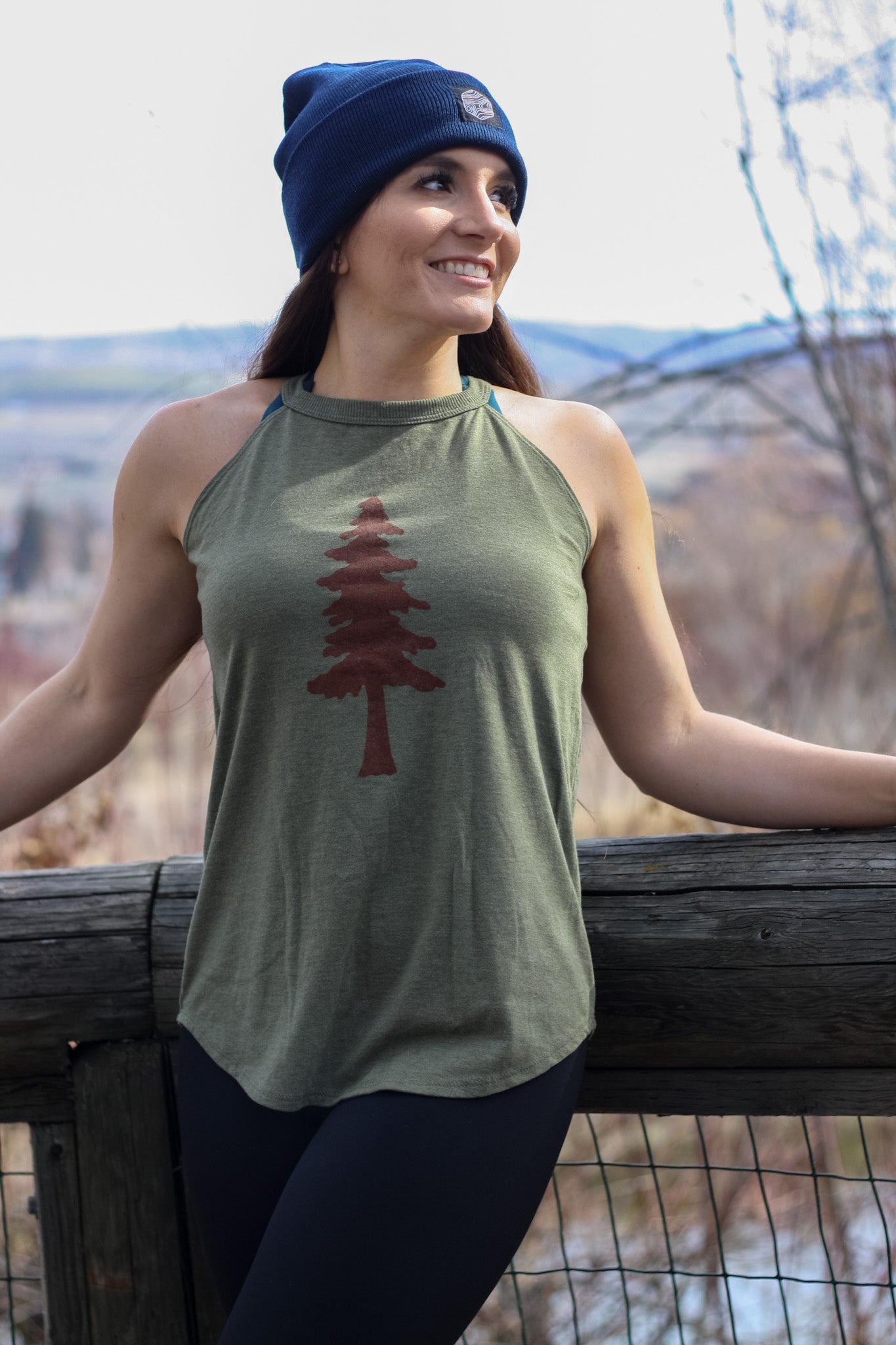 Tree Ladies High Neck Tank - Contour Creative