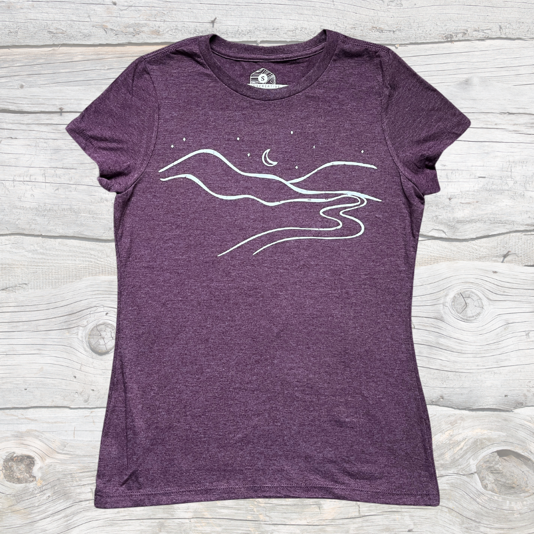 Astra Ladies Tee in Heathered Eggplant