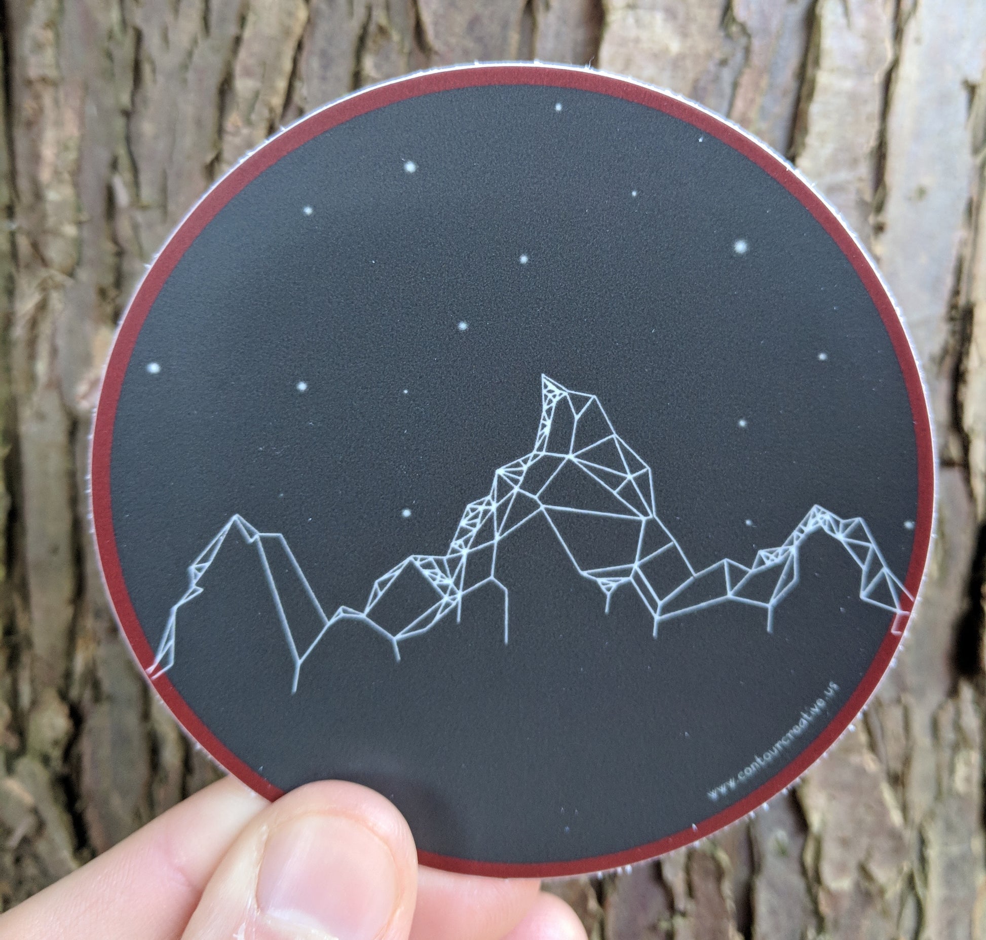 Geometric Mountains Sticker - Contour Creative