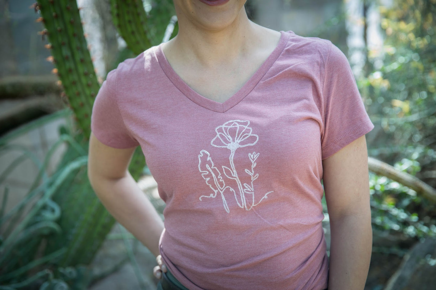 Botanical Ladies V Tee - Contour Creative