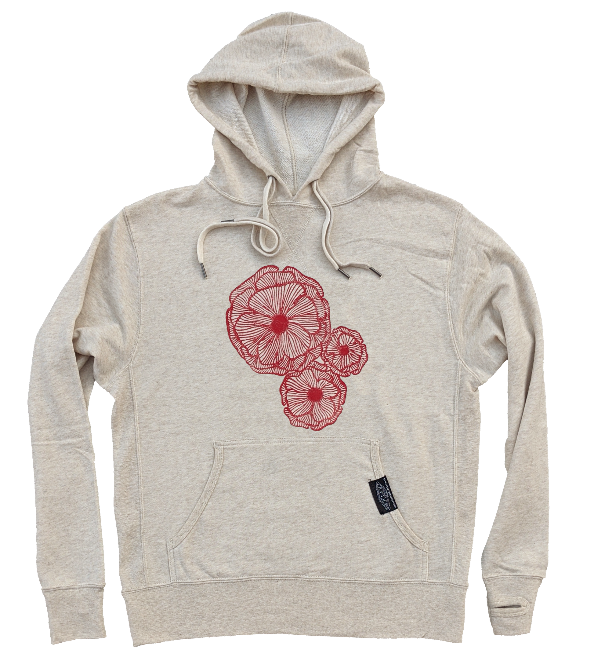 Poppies French Terry Hoodie - Contour Creative