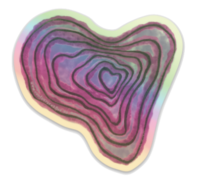 Contour Heart Holographic Sticker - Contour Creative