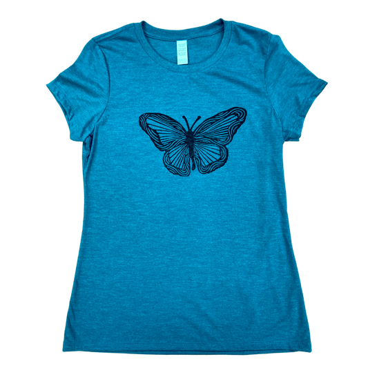 *SPECIAL AUCTION* Butterfly Ladies Crew Tee - Contour Creative
