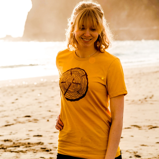 Log Round Mustard Tee - Contour Creative