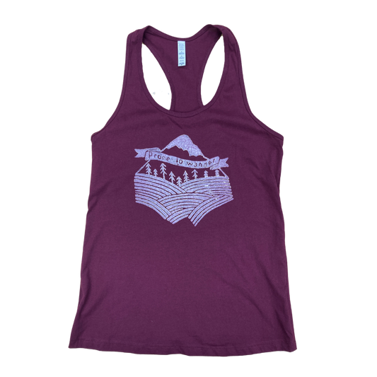 *SPECIAL AUCTION* Prone to Wander Ladies Racer Tank - Contour Creative