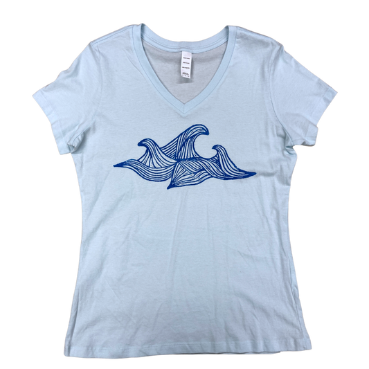 *SPECIAL AUCTION* Waves Ladies V Tee - Contour Creative